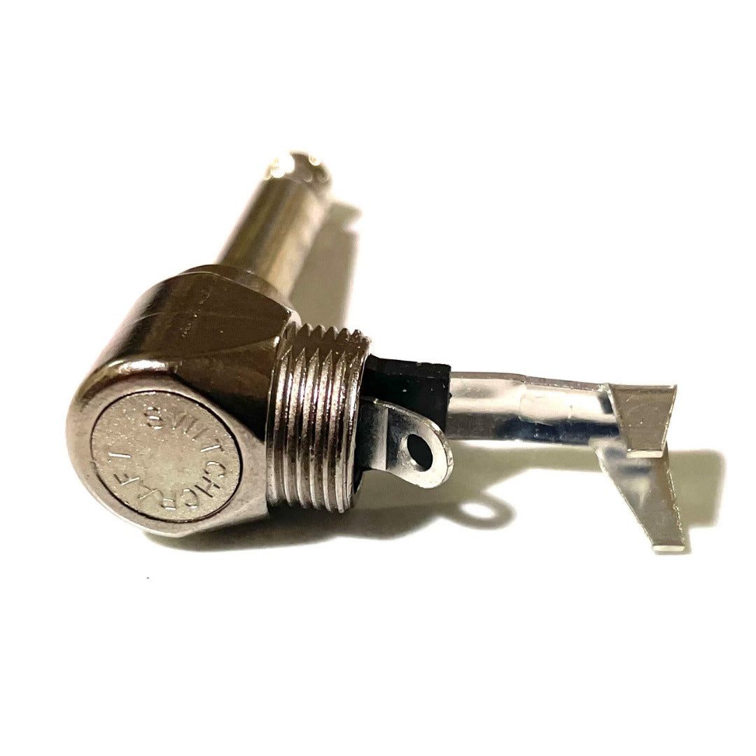 Allparts EP-0289-010 Right Angle Switchcraft® 1/4 Mono Male Cable Mount Plug Connector for Guitar Bass Cable Repair