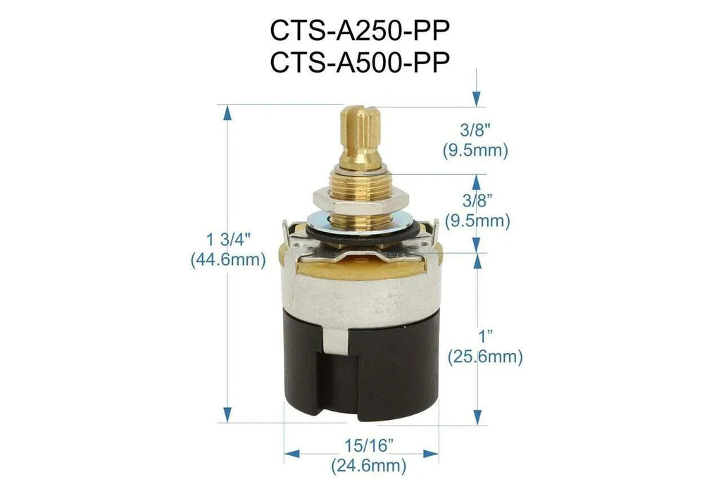 Allparts EP-5586-000 Premium CTS 500K Push-Pull Split Shaft Audio Potentiometer Guitar Push Pull Pots