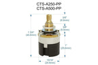 Allparts EP-5586-000 Premium CTS 500K Push-Pull Split Shaft Audio Potentiometer Guitar Push Pull Pots