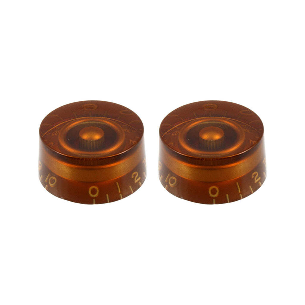Allparts PK-0130-022 24 Spline CTS Knob Electric Guitar Amber Vintage Style Speed Knobs Volume Tone Knob