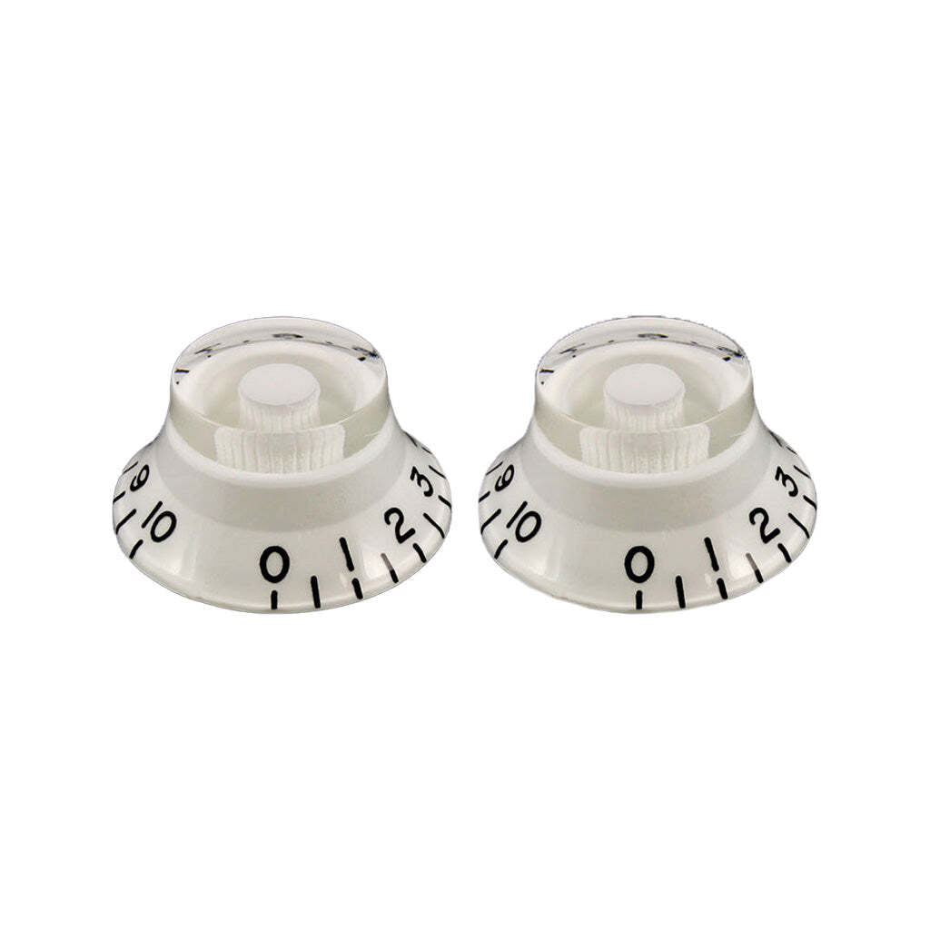 Allparts PK-0140-025 24 Spline CTS Knob Electric Guitar White Bell Knob Control Knob Volume Tone Knob