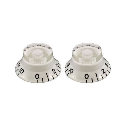 Allparts PK-0140-025 24 Spline CTS Knob Electric Guitar White Bell Knob Control Knob Volume Tone Knob
