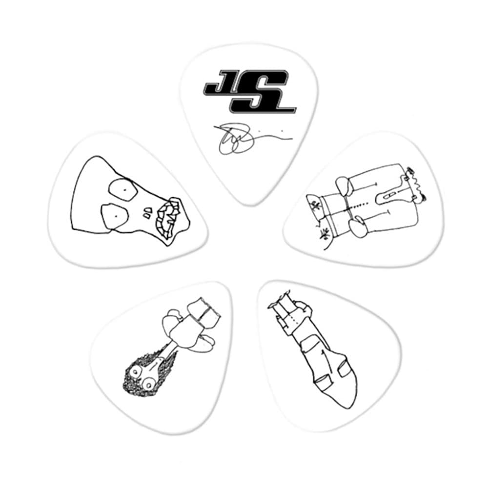 *D'Addario 1CWH2-10JS Joe Satriani Signature Guitar Picks, White - Reco Music Malaysia