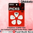 *D'Addario 1CWH4-10JS Joe Satriani Signature Guitar Picks, White - Reco Music Malaysia