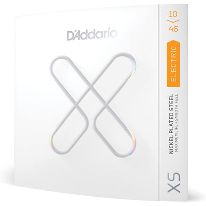 Dáddario electric guitar strings packaging on a white background