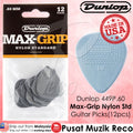 Jim Dunlop 449P060 Nylon Max Grip Standard Guitar Picks .60mm 12-pack