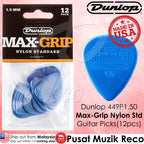 Jim Dunlop 449P150 Nylon Max Grip Standard Guitar Picks 1.5mm 12-pack