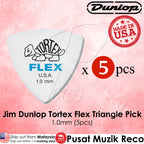 Jim Dunlop 456R100 1.00mm Tortex FLEX Triangle Guitar Pick (5-Pack) - Reco Music Malaysia