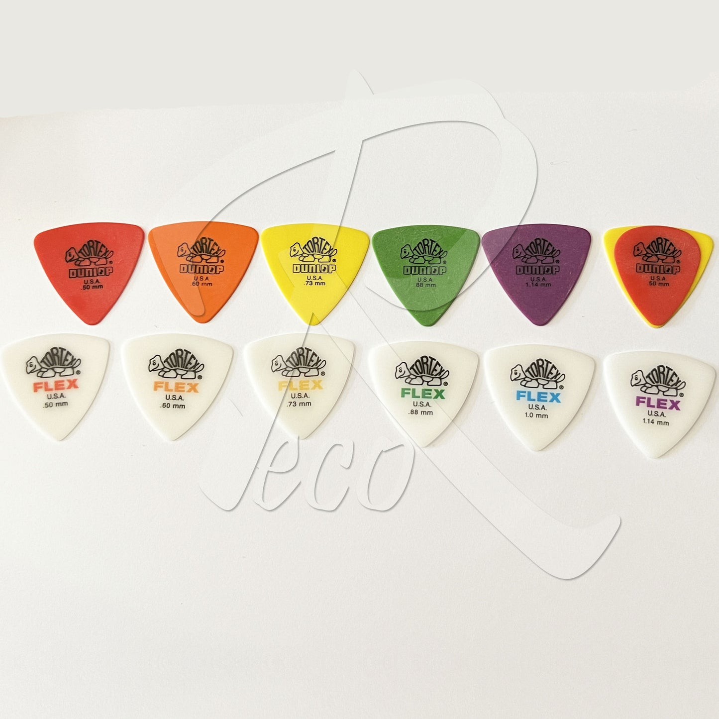 Jim Dunlop 431-073 0.73mm Tortex Triangle Yellow Guitar Pick (5-Pack)