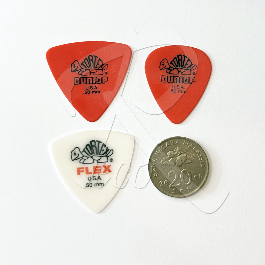 Jim Dunlop 456R060 0.60mm Tortex FLEX Triangle Guitar Pick (5-Pack) - Reco Music Malaysia