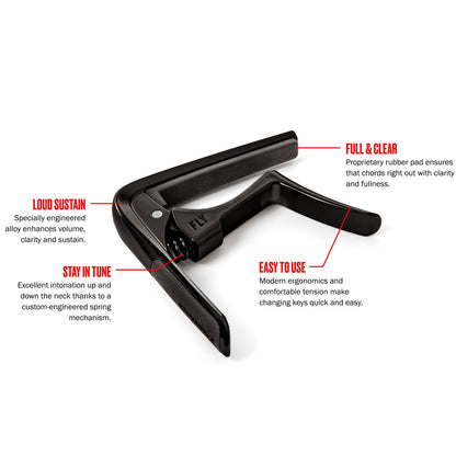 Jim Dunlop 63C Trigger Fly Quick Change Capo Acoustic Electric Guitar Capo