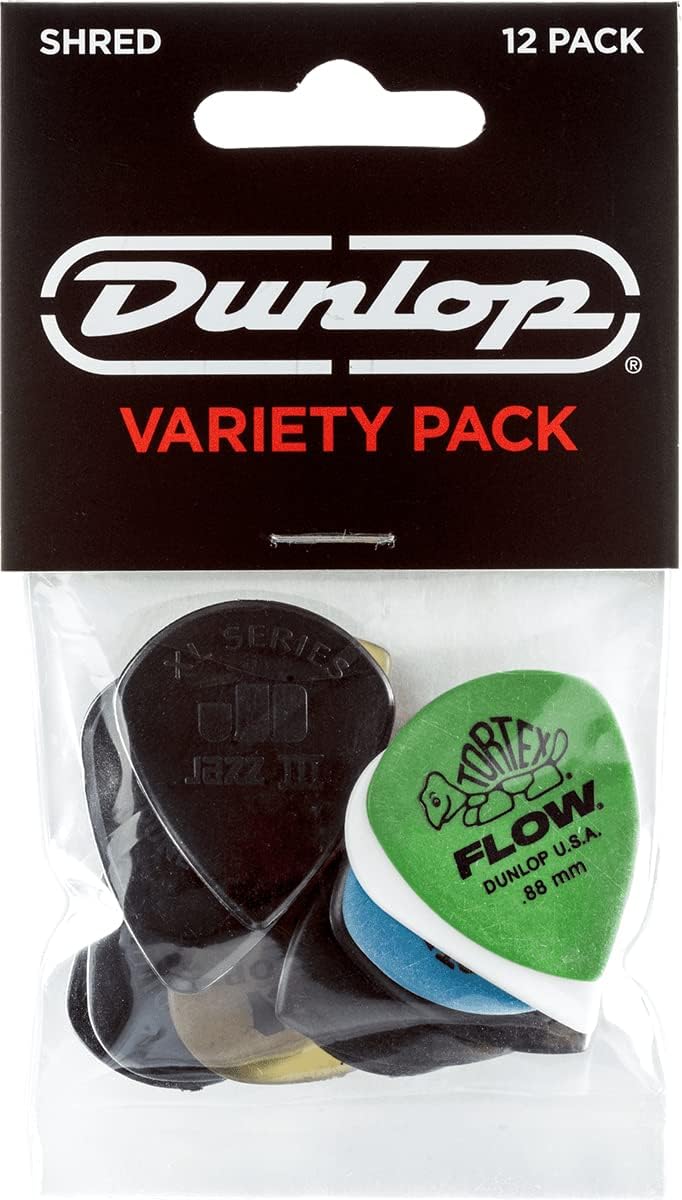 Jim Dunlop PVP118 Shredded Pick Guitar Pick Variety Pack (12pcs)