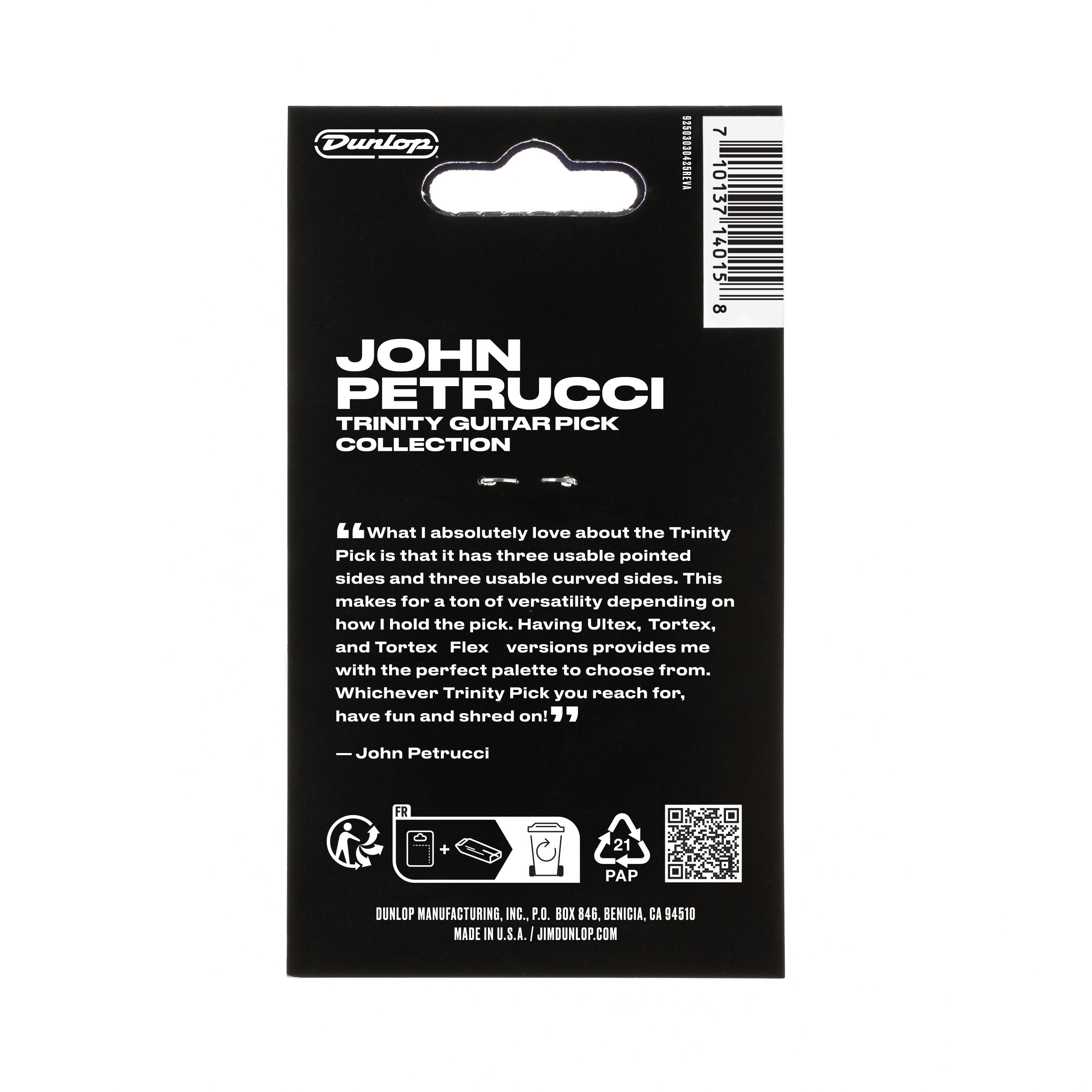 Jim Dunlop PVP124 John Petrucci Trinity Signature Guitar Pick Variety Pack (6pcs) - Reco Music Malaysia