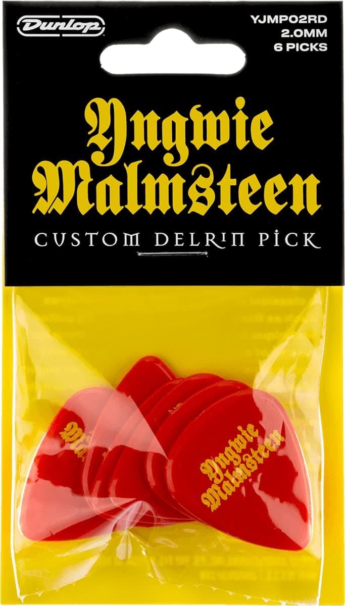 *Jim Dunlop YJMP02RD 2.0mm YNGWIE Malmsteen Picks, Red - Reco Music Malaysia