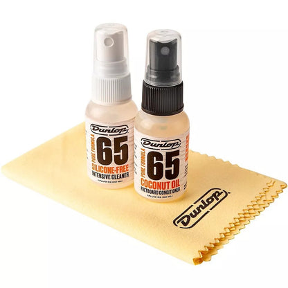 Dunlop GA60 Pure Formula 65 Silicone Free Care Kit Guitar Polish Intensive Cleaner Coconut Oil Fretboard Conditioner