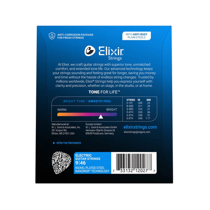 Elixir 12027 Nanoweb Coated Nickel Plated Electric Guitar String 0946