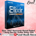Elixir electric guitar string packaging on a pink background