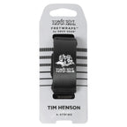 Ernie Ball Fretwraps for guitar, in black with a white printed logo, mounted on its original white cardboard retail packaging card.