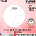 Evans TT08G2 8 inch Genera G2 Batter Clear 2-ply Drumhead - Reco Music Malaysia