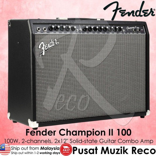 Fender Champion II 100 Electric Guitar Combo Amplifier 100W 2x12" Speaker