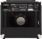 Back view of a Champion II 25 guitar amplifier with visible branding and specifications.