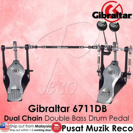 *Gibraltar 6711DB Double Chain Drive Double Bass Drum Pedal - Reco Music Malaysia