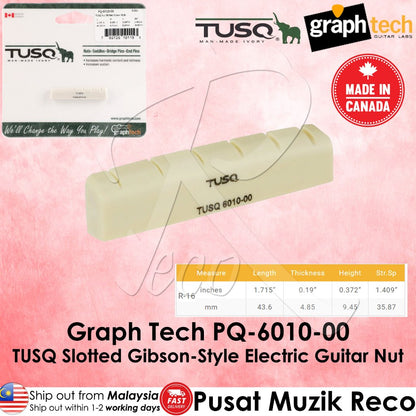 Graph Tech PQ-6010-00 TUSQ Slotted Gibson-Style Jumbo Electric Guitar Nut