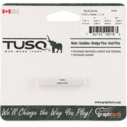 Graph Tech PQ-6116-00 43.36 mm TUSQ Slotted Acoustic / Electric Guitar Nut