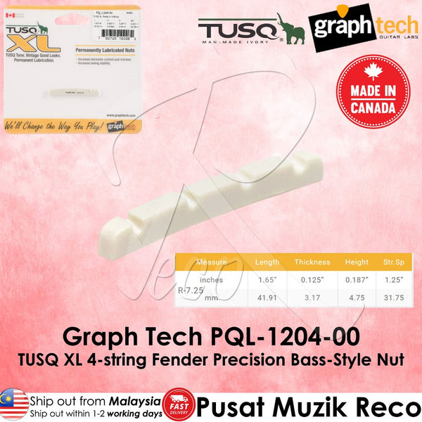 Graph Tech PQL-1204-00 TUSQ XL Slotted 4-String Precision Bass Nut