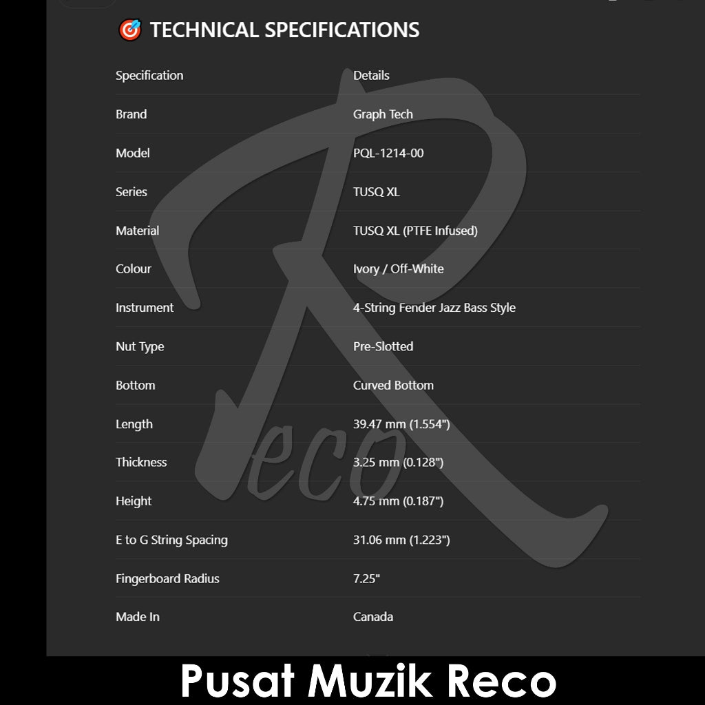 Graph_Tech_PQL-1214-00_TUSQ_XL_4-String_Jazz_Bass_Nut