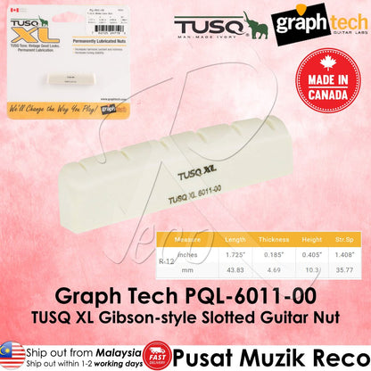 Graph Tech PQL-6011-00 TUSQ XL Slotted Gibson-Style Guitar Nut