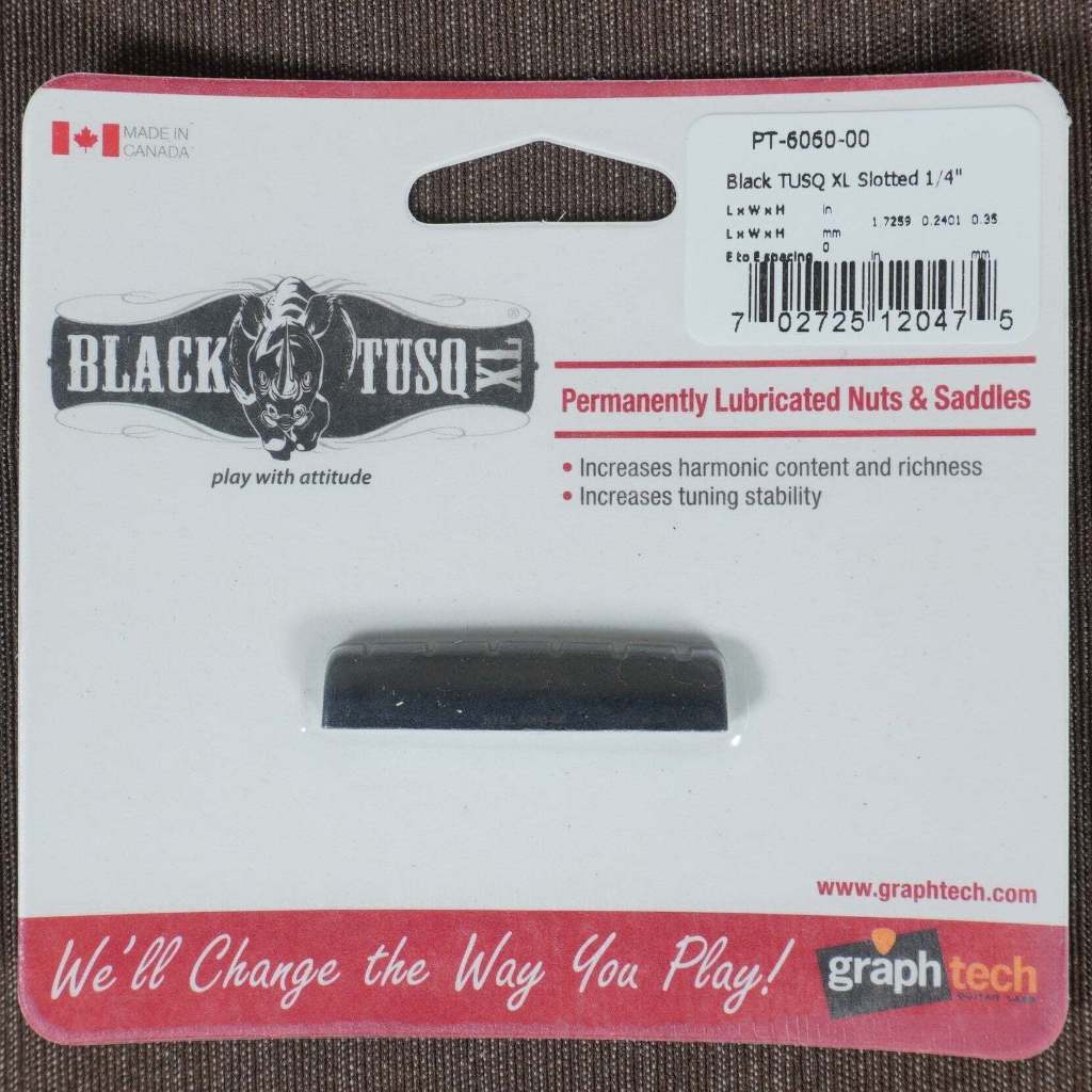 Graph Tech PT-6060-00 Black TUSQ XL Slotted Epiphone-Style Guitar Nut