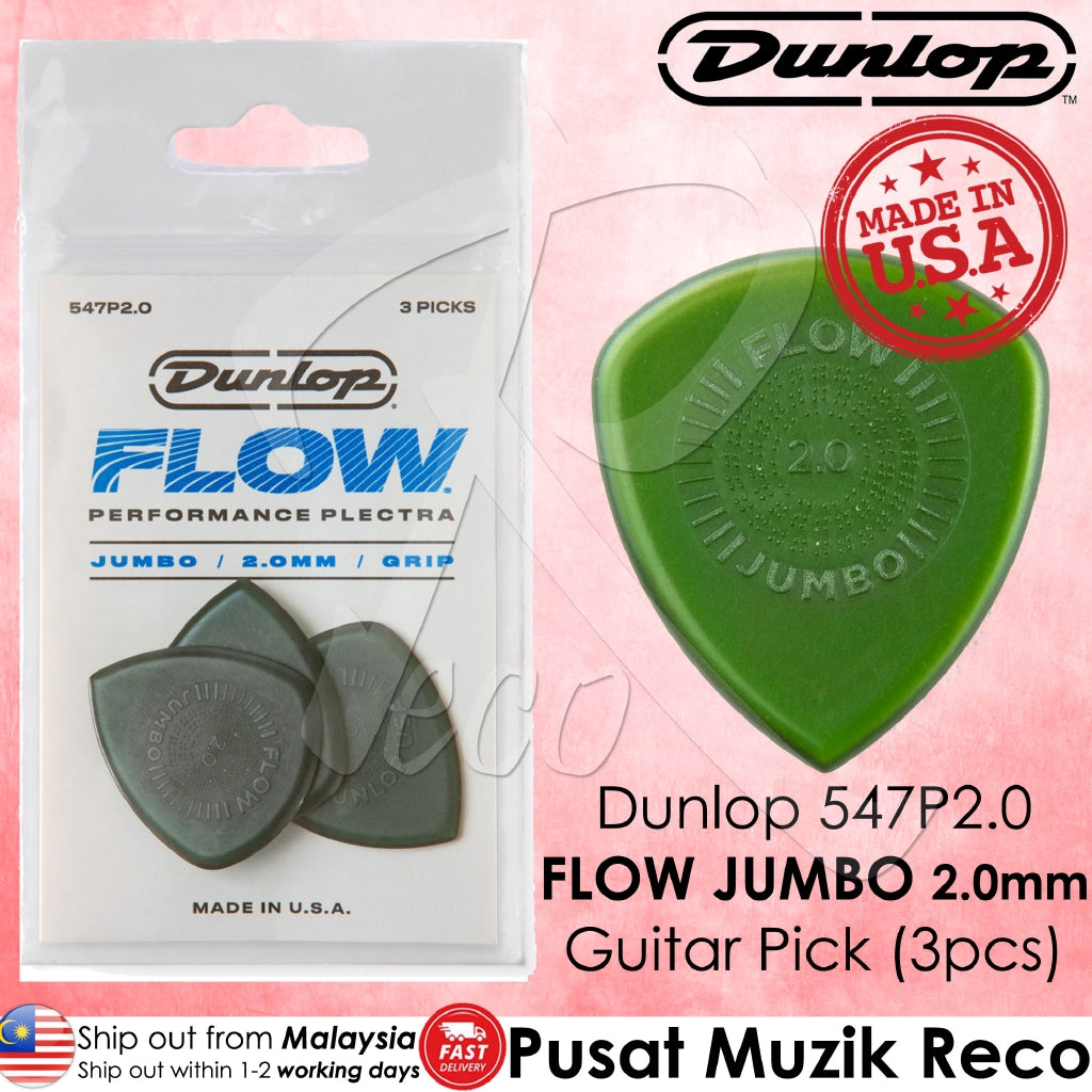 Jim Flow Jumbo Grip Guitar Pick 2.00mm 3-Pack