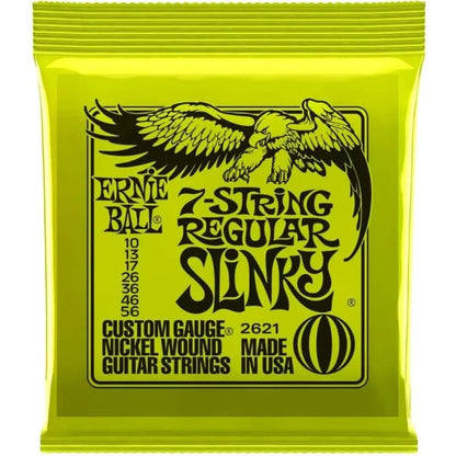 *Ernie Ball 2621 Regular Slinky 7-String Nickel Wound Electric Guitar String 1056 - Reco Music Malaysia