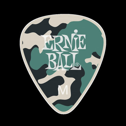 Ernie Ball P09222 Camouflage Cellulose MEDIUM Guitar Picks, Pack Of 5