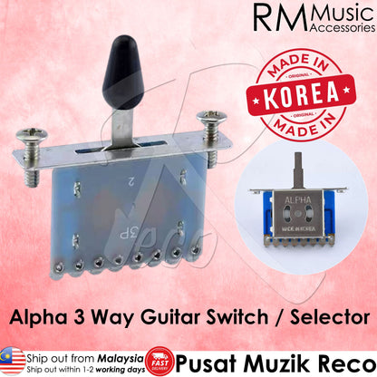 Alpha Korea 3 Way Guitar Pickup Lever Switch Selector Switch for Electric Guitar & Bass