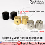 RM GF0672 HQ Flat Top CTS Metal Knob 6.35mm Diameter Pot Shaft Volume Tone Control Knob