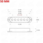 RM Electric Guitar SSS Plastic Pickup Cover for Strat 50mm 52mm Gitar Elektrik Guitar Electric Parts
