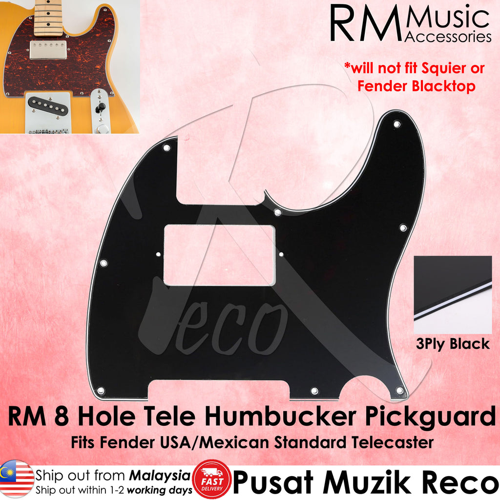 RM Telecaster Pickguard Humbucker 3 Ply 8 Hole for Fender USA/Mexican Standard Telecaster Electric Guitar Scratch Plate