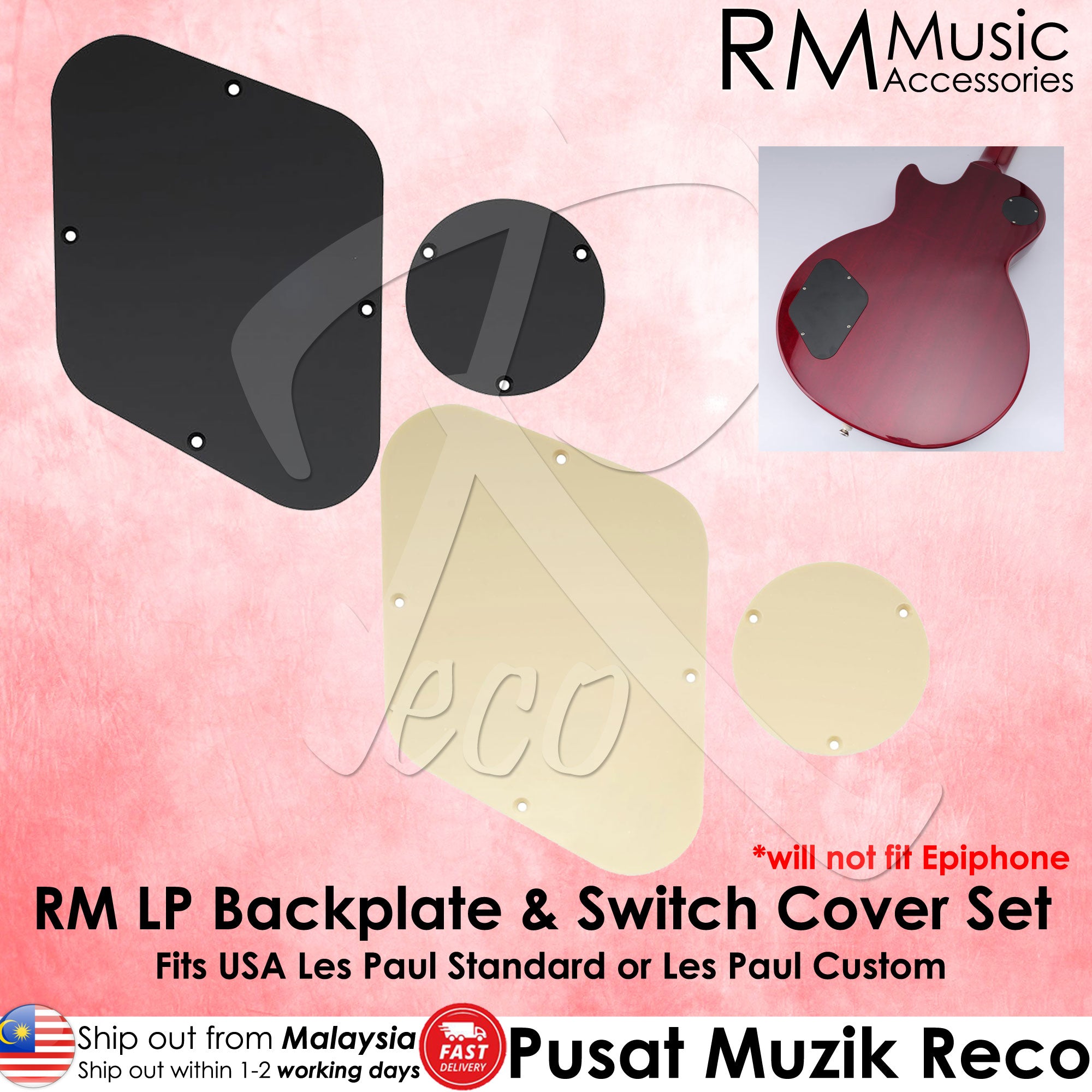 RM LP Control Back Plate Switch Plate Cavity Cover for USA Les Paul Modern Style