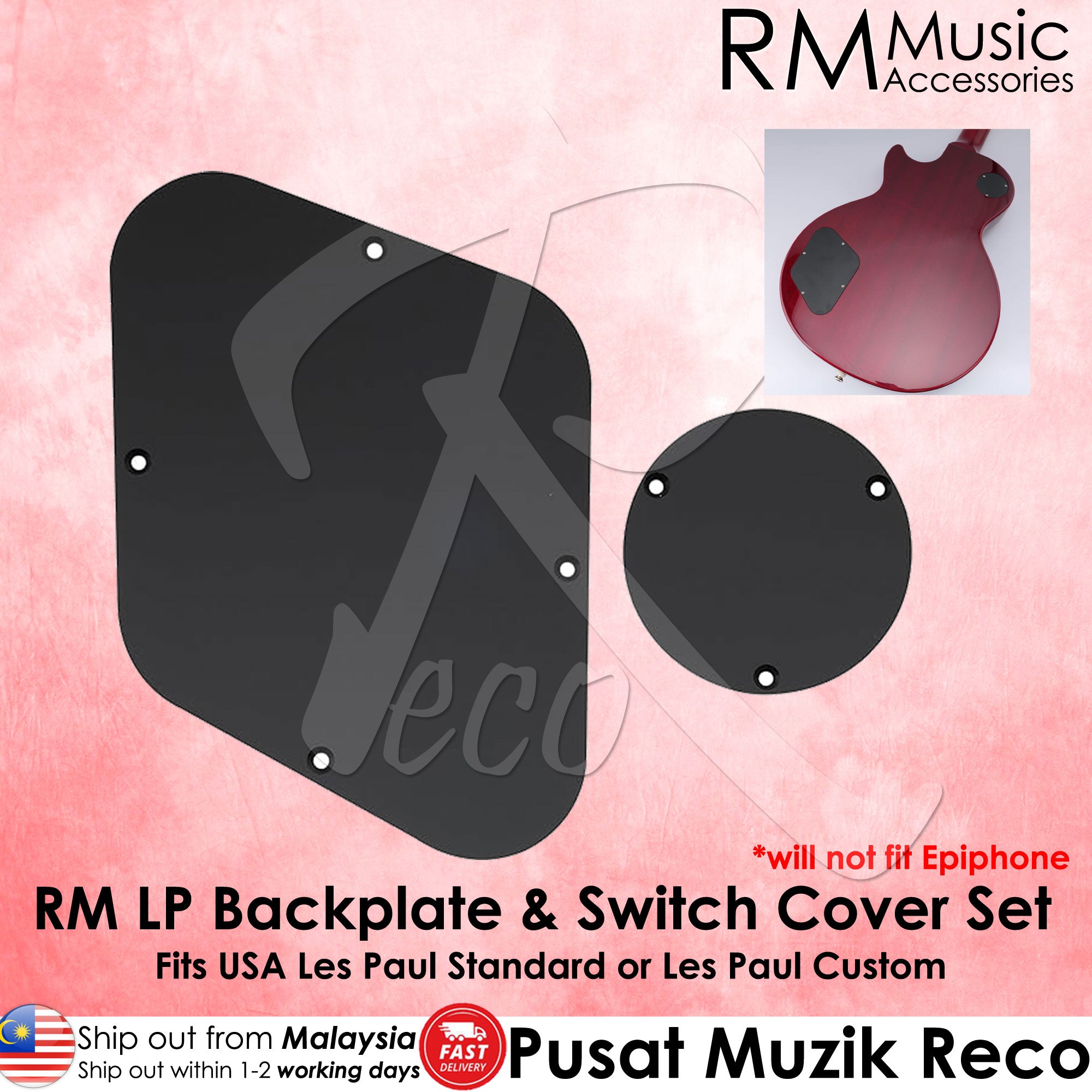 RM LP Control Back Plate Switch Plate Cavity Cover for USA Les Paul Modern Style