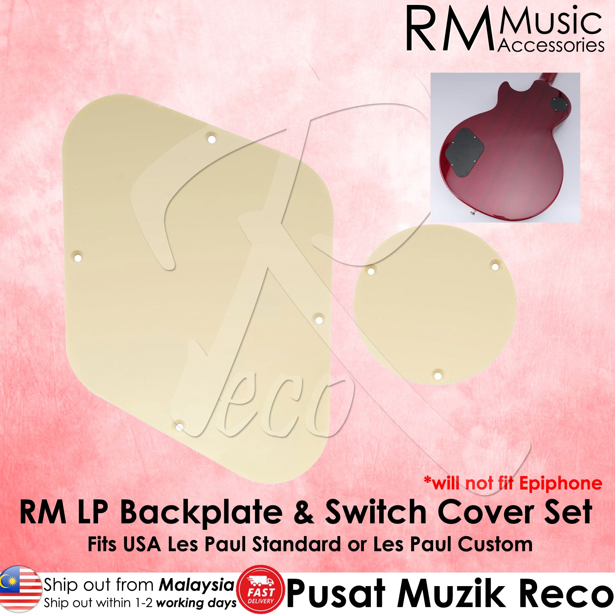 RM LP Control Back Plate Switch Plate Cavity Cover for USA Les Paul Modern Style