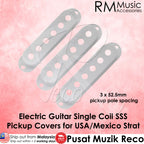 RM Electric Guitar SSS Plastic Pickup Cover For USA Mexico Strat 3x52.5mm