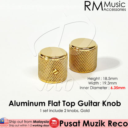 RM HQ Electric Guitar Aluminum Flat Top Knob Volume Tone Control Knob Fender Mexico Player Tele Style - Reco Music Malaysia