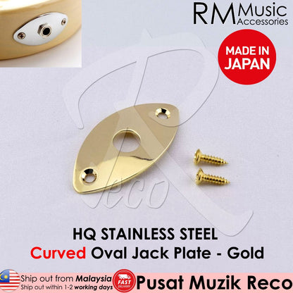 RM GF1366 HQ Stainless Steel Guitar Bass Jack Plate (Gotoh OEM)