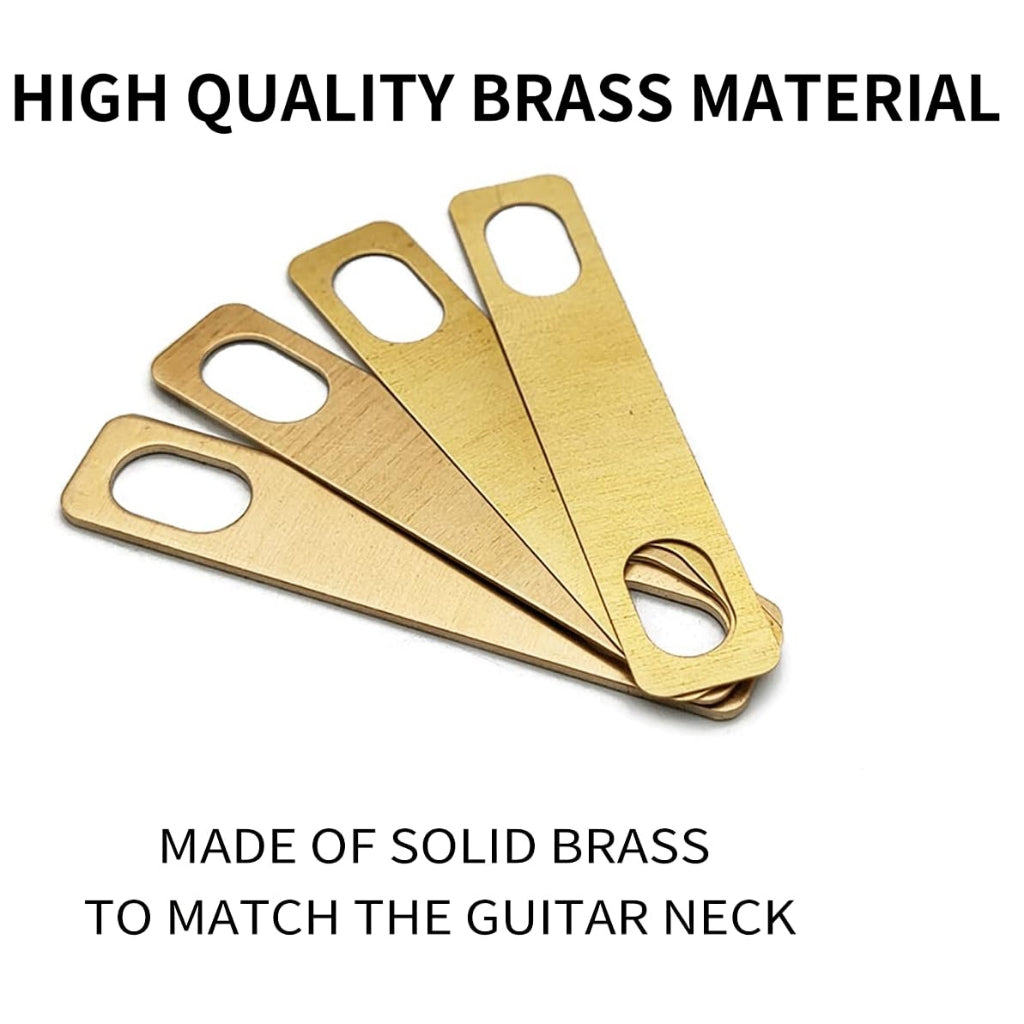 RM GM6329 4x Guitar Neck Shims Brass, 2x .2mm, 1x .5mm, 1x 1mm - Reco Music Malaysia