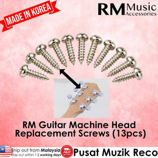 RM Guitar Machine Head Replacement Screws, 13-Piece Pack