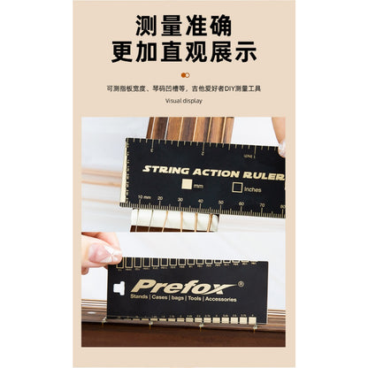 RM Guitar String Action Ruler – Setup Gauge Measuring Tool for Electric, Acoustic & Bass Guitar