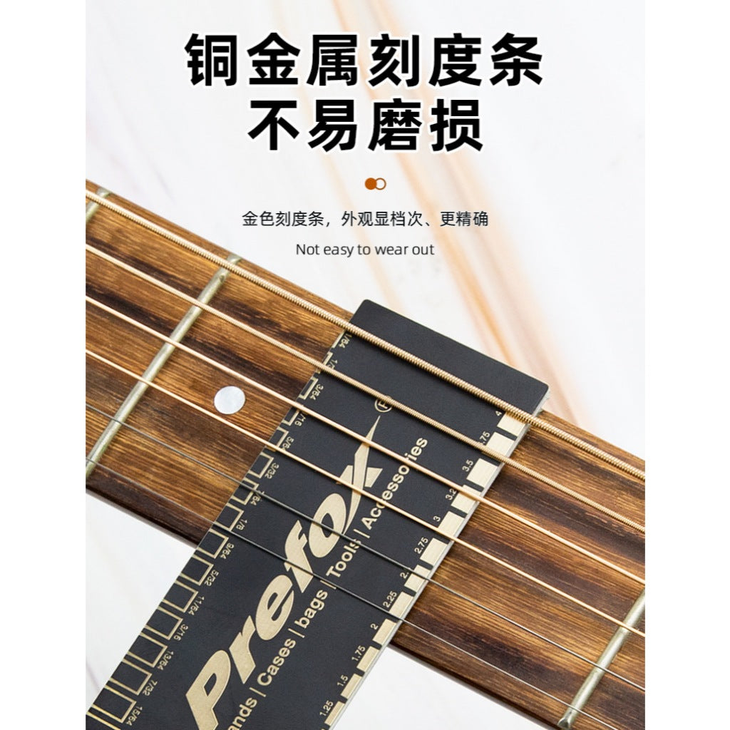 RM Guitar String Action Ruler – Setup Gauge Measuring Tool for Electric, Acoustic & Bass Guitar