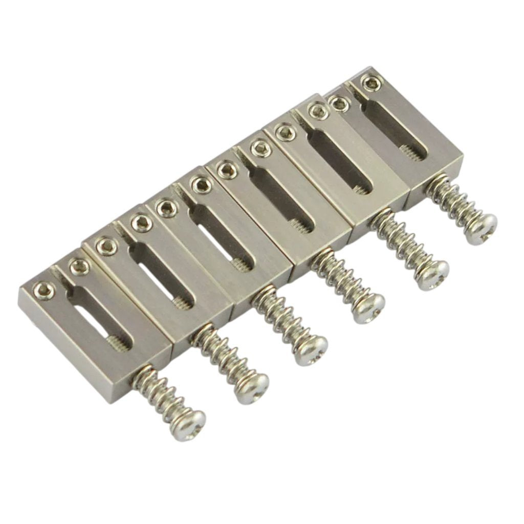 RM Titanium Alloy Guitar Bridge Saddles, 20 × 10.5 mm, 6-Piece Set, Made in Japan